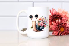 Cute Baby Snail Watercolor | Clipart Product Image 2