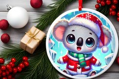 Round Christmas Ornament Sublimation|Clipart Product Image 2