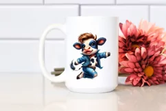 Jumping Baby Cow PNG Product Image 2
