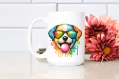 Colorful Puppy Portrait | Sublimation | Clipart. Product Image 2