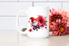 Gnome Holding Hibiscus Floating in Air | Sublimation | Product Image 2