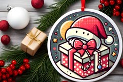 Round Christmas Ornament Sublimation|Clipart Product Image 2