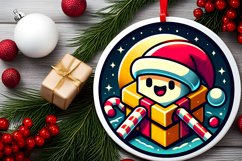 Round Christmas Ornament Sublimation|Clipart Product Image 2