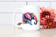 Vibrant 3D Elephant Made of Flowers | Sublimation | Clipart. Product Image 2