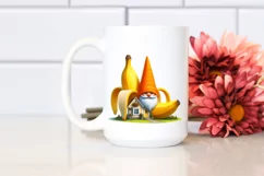 Gnome Orange Banana Digital Painting Clipart Product Image 2