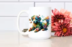 Abstract Vibrant Puppy made of , PNG Product Image 2