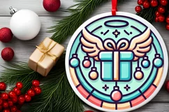 Round Christmas Ornament Sublimation|Clipart Product Image 1