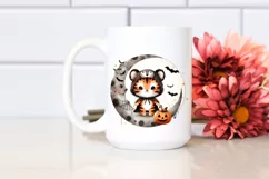 Cute Halloween Baby Tiger PNG Product Image 2
