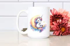 Moon Painting Unicorn | Clipart Product Image 2