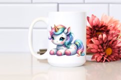 Cute Baby Unicorn Clipart Product Image 2