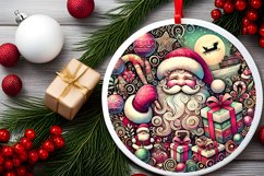 Round Christmas Ornament Sublimation|Clipart Product Image 2