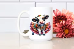 Colorful Baby Cow with Mazurka Dancer's Costume, Transparent Product Image 2