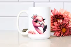 Funny Cute Flamingo Sublimation Clipart Product Image 2