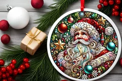 Round Christmas Ornament Sublimation|Clipart Product Image 2