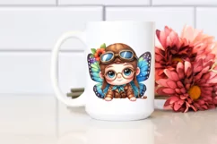 Colorful Baby Butterfly Aviator Suit Clipart Product Image 2