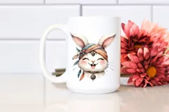 Cute Bunny Tongue Out Watercolor Clipart Product Image 2