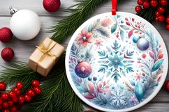 Round Christmas Ornament Sublimation|Clipart Product Image 2