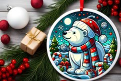 Round Christmas Ornament Sublimation|Clipart Product Image 2