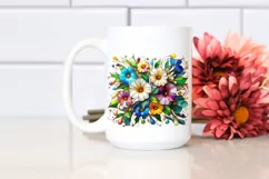 Watercolor Luxury Flower Splash Clipart Product Image 2
