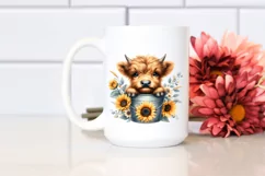 Cute Baby Highland Cow PNG Product Image 2