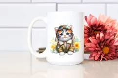 Cute Aviator Suit Baby Kitten | Sublimation | Clipart Product Image 2