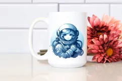 Astronaut Girl Centered | Watercolor Clipart Product Image 2