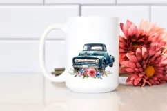 Watercolor Car USA Flag | Sticker | Clipart Product Image 2