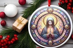 Round Christmass Ornament PNG Product Image 2