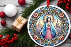 Round Christmass Ornament PNG Product Image 2