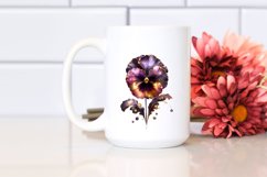 Abstract Shiny Pansy Golden | Sublimation | Clipart Product Image 2