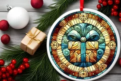 Round Christmas Ornament Sublimation|Clipart Product Image 1