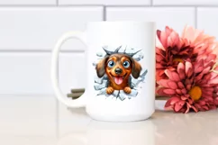 Funny Dachshund Watercolor | Sublimation | Clipart Product Image 2