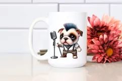 Funny Bulldog Punk Singer Clipart Product Image 2