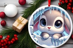 Round Christmas Ornament Sublimation|Clipart Product Image 1