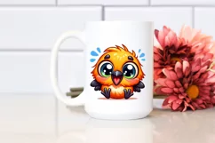 Cute Dancing Baby Oriole with Big Eyes | Clipart Product Image 2