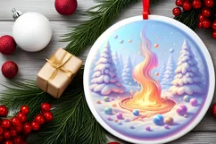 Winter Molten Candy Scene Sublimation PNG Product Image 2