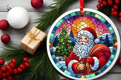 Round Christmas Ornament Sublimation|Clipart Product Image 1