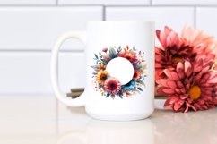 Colorful Gerbera Frame, Watercolor Clipart Product Image 2