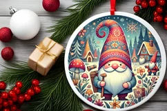 Round Christmas Ornament Sublimation|Clipart Product Image 1