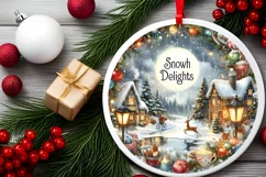 Snowy Delights Christmas Scene PNG Product Image 2