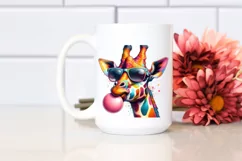 Quirky Giraffe Portrait with Sunglasses | Clipart Product Image 2