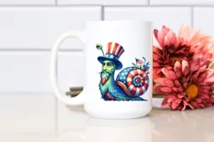 Colorful Snail USA Uncle John Clipart Product Image 2