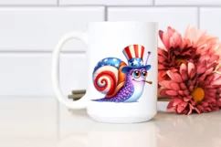 Colorful Snail USA Uncle John Clipart Product Image 2