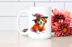 Cute Baby Dog Halloween Drawing | Watercolor Product Image 2
