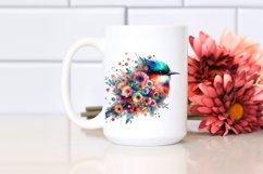 Artistic Watercolor Bird Flowers Product Image 2