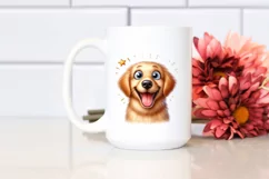 Crazy Looking Golden Retriever | Watercolor Clipart Product Image 2