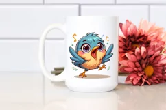 Cute Dancing Baby Wren with Big Eyes | Clipart Product Image 2