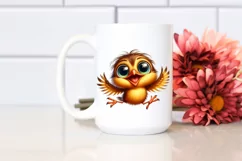 Colorful Baby Wren with Big Eyes | Clipart Product Image 2
