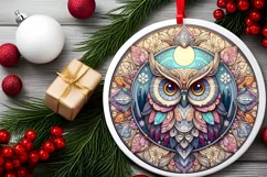 Round Christmas Ornament Sublimation|Clipart Product Image 2