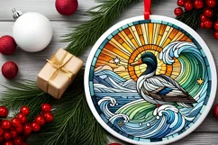 Round Christmas Ornament Sublimation|Clipart Product Image 1